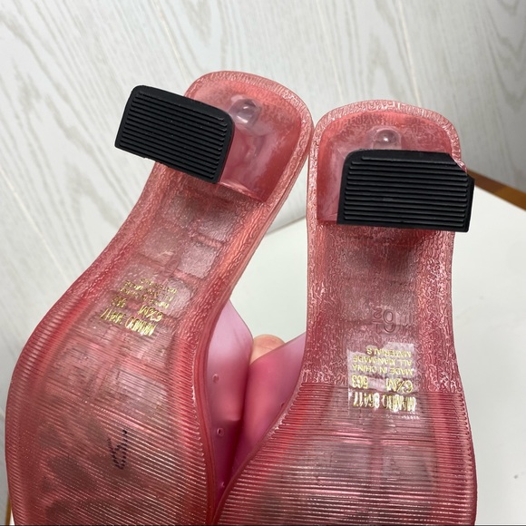 Y2K Mudd Clear Pink Heels Size 6.5 - Picture 3 of 8